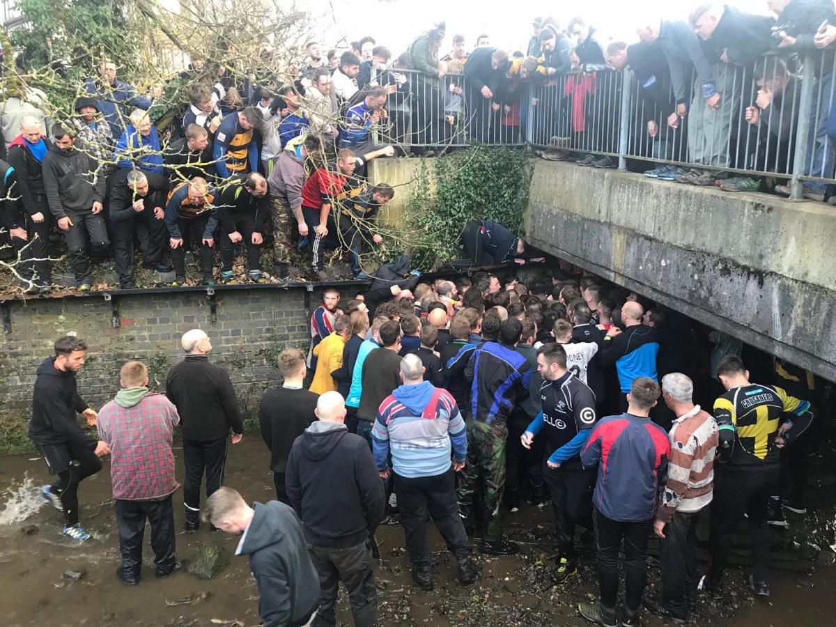 The hunt is under way for the Shrovetide ball. Photo: Cloe Astbury