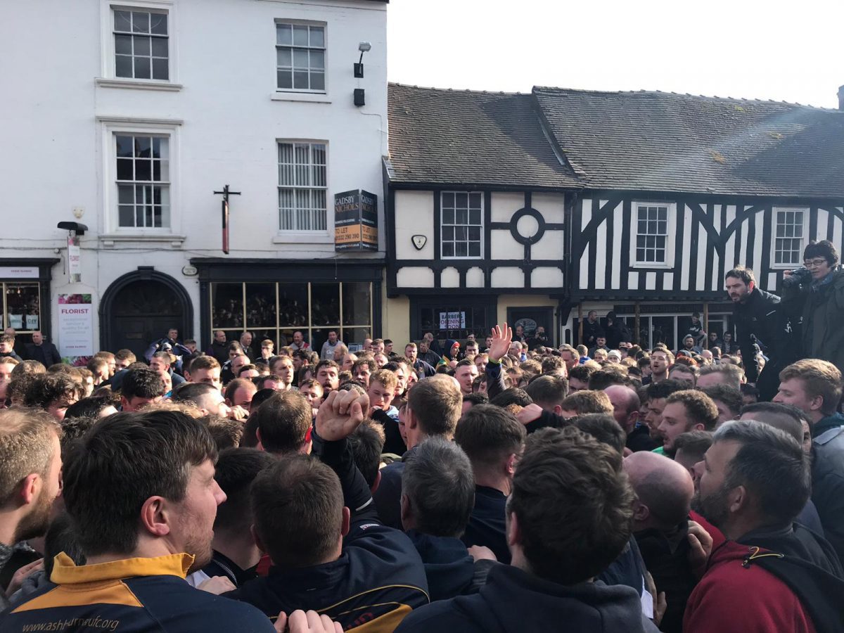 Ashbourne is always packed for Shrovetide. Photo: Giancarlo Canto.