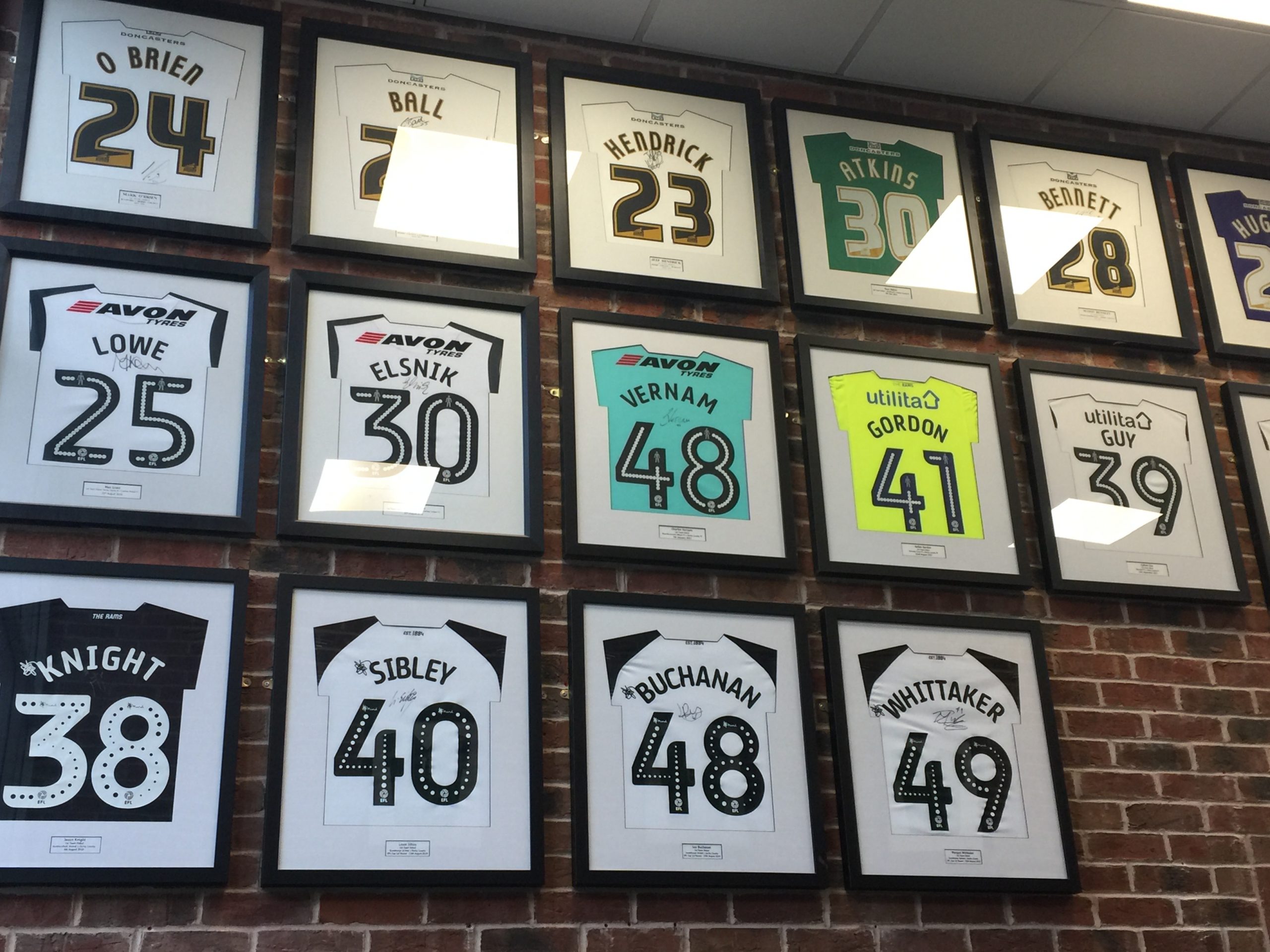 Derby County players shirts 