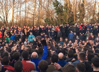 The annual Shrovetide game