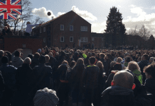 The moment when day two of Royal Shrovetide Football 2020 commenced. Photo by Darion Westwood.