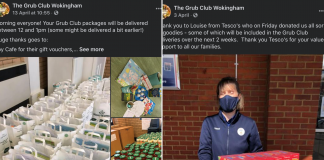 An image showing Facebook posts from the Grub Club Facebook page
