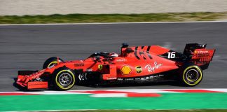 This is an image of Charles Leclerc racing in 2018.