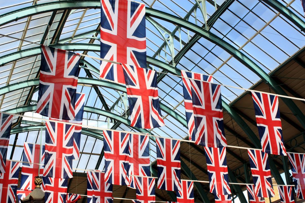 This is an image of Jubilee bunting in London