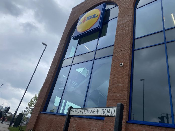 Pictured is the new Lidl store