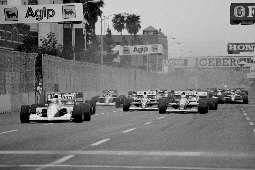 An image showing the first corner of the 1991 Phoenix GP