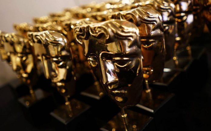 A Picture of several BAFTA award trophies.