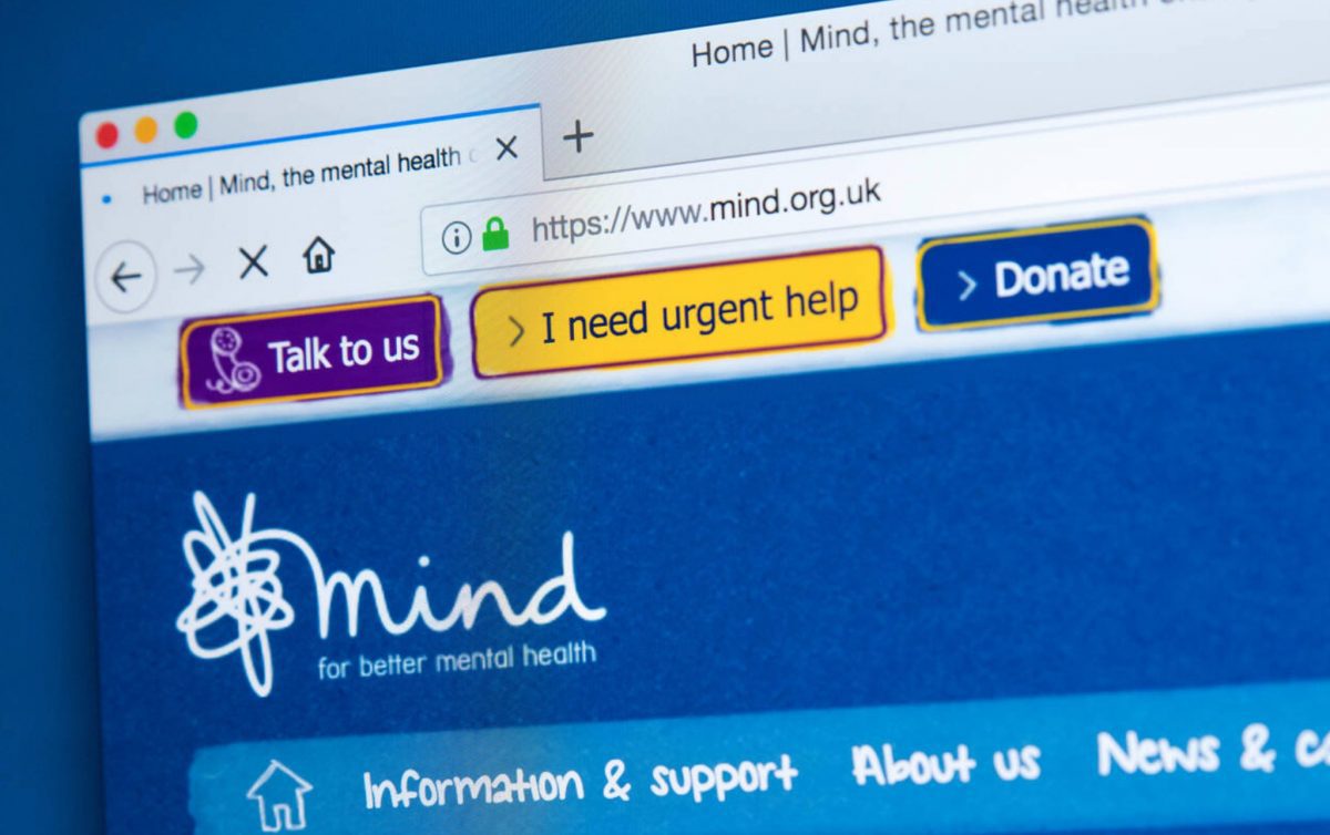 he homepage of the official website for Mind - the mental health charity
