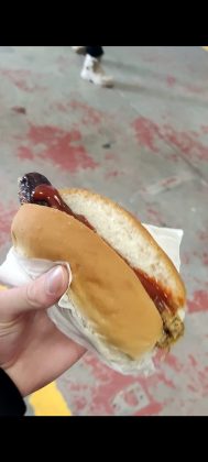 This is an image which shows a hotdog I bought