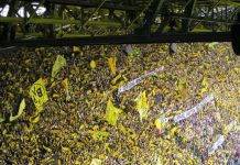 Borussia Dortmund fans at Borussia Park