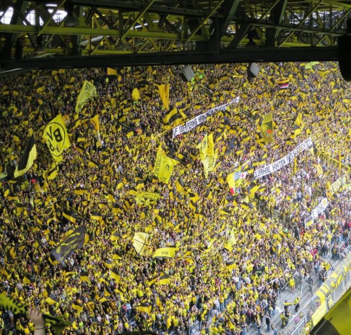 Borussia Dortmund fans at Borussia Park