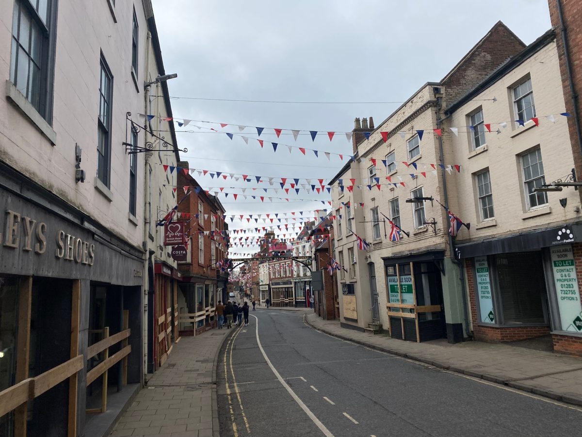 A photo of a street in Ashbourne. 