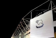 An empty Pride Park stadium from outside.