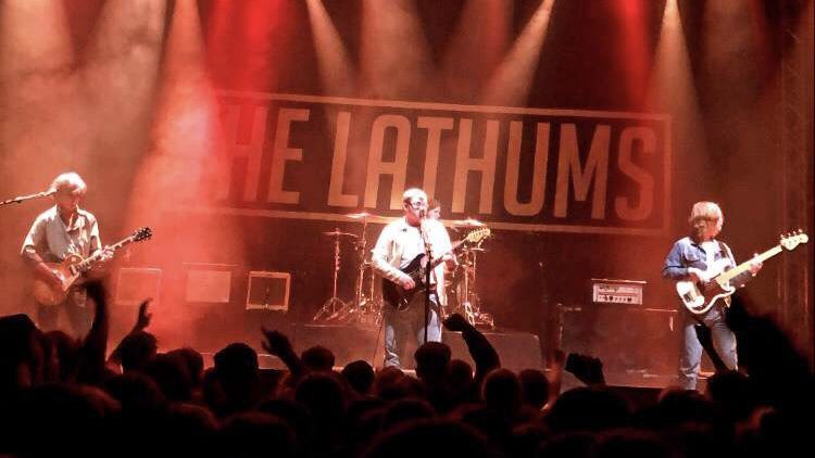 A photo of The Lathums performing at Leeds O2 Academy in October 2021.