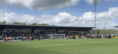 Burton Albion players and family lap of honour: Credit-Tom McCarthy