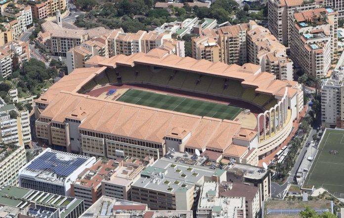 An arial view of AS Monaco's Louis II Stadium