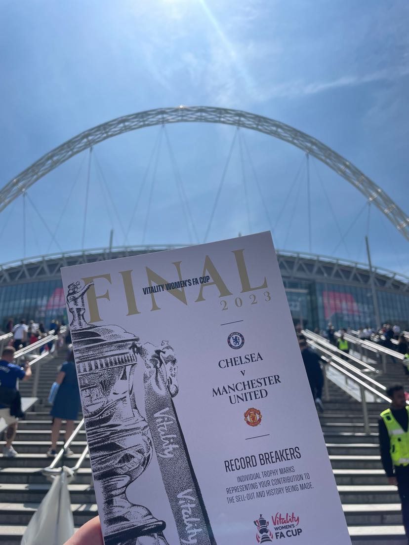 Match program of the 2023 Women's FA Cup final in front of Wembley 