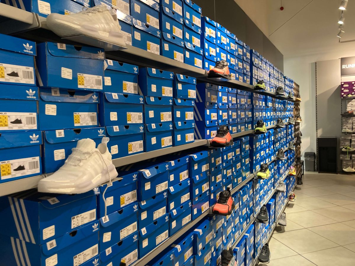 This is a photo of Adidas stock on the wall