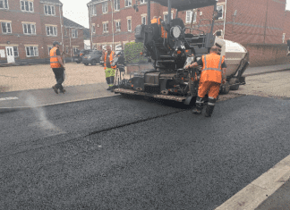 Road Resurfacing on Slack lane