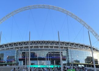 Pictured is Wembley Stadium