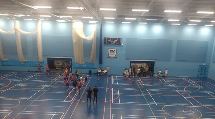 Keddlestone Road sports hall after Derby Women's Futsal vs Durham Women's futsal.