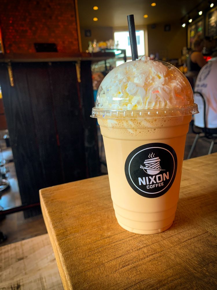 Coffee drink from Nixon Coffee house. 