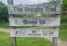 This is the sign for Skegby Trail
