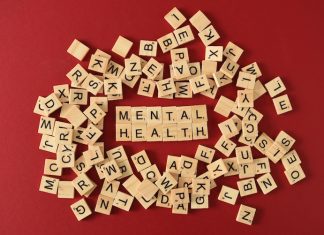 Mental health spelled out with letters.