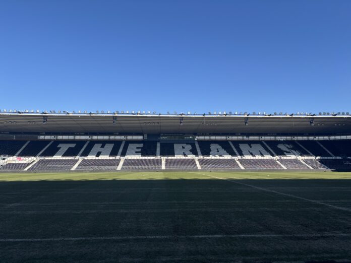 Image of Pride Park stadium the home of Derby County