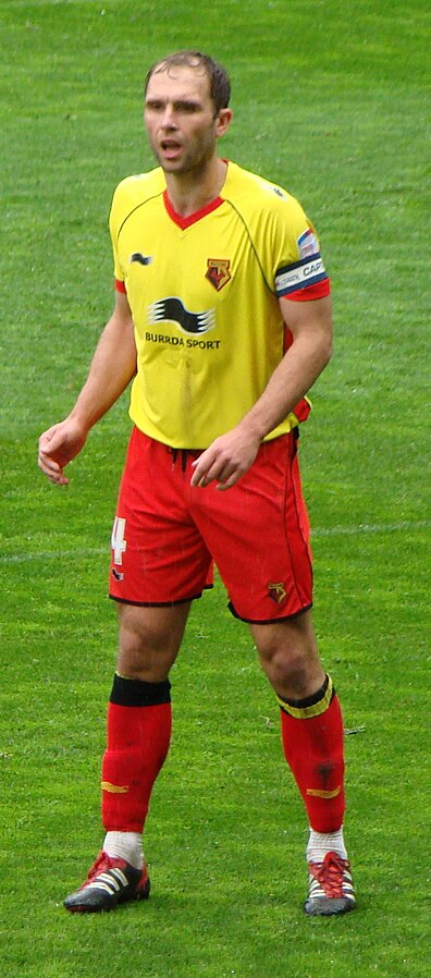 This is a photo of John Eustace during his Watford days