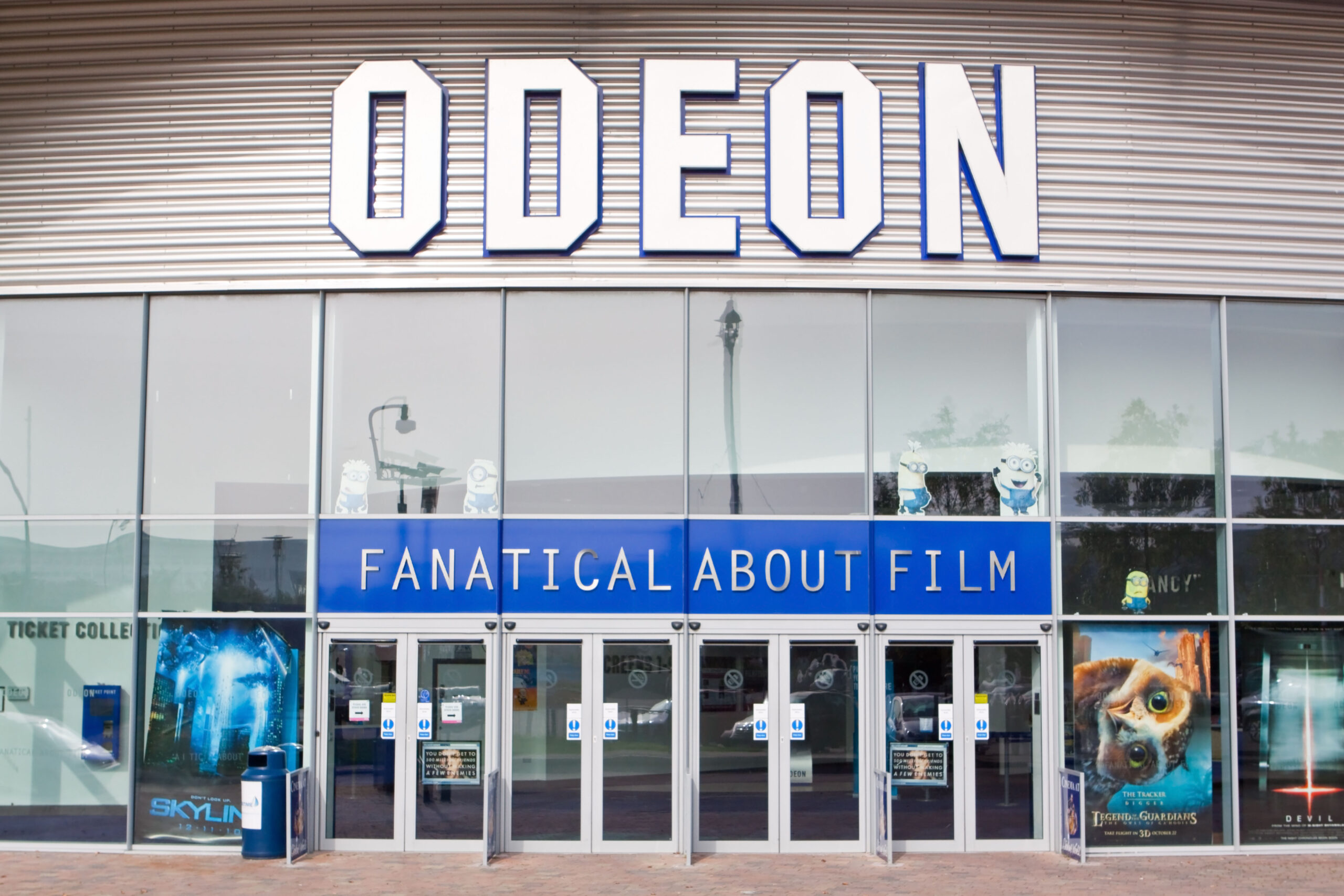The exterior of the Odeon Cinema building in Chatham, Kent, England, taken during the day time.