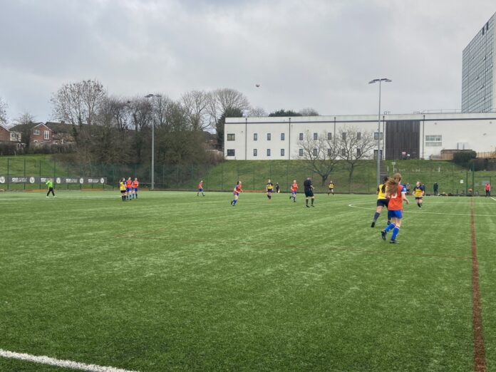 Derby (orange shirts) are still seeking to climb away from the relegation zone. Photo credit: Vincent Heath