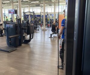 People exercising in the gym at the University of Derby Sports Centre
