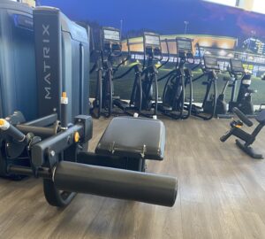 This image shows the section where all the elliptical trainers are at the University of Derby Sports Centre.