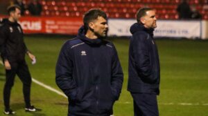 Jake Buxton and Matt Carbon pictured on the sidelines at the Solana Stadium