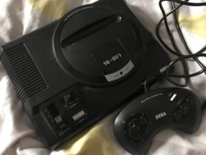 A black SEGA Mega Drive
