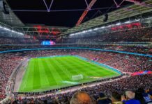 England’s March squad announcement sparks conversation amongst fans An image of Wembley Stadium during an England match.