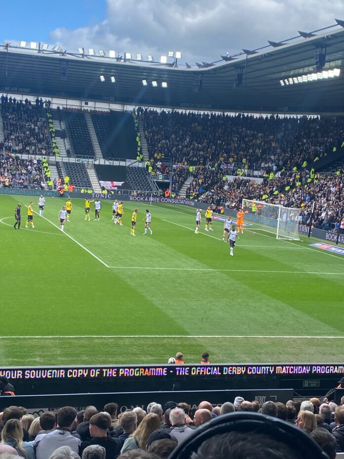 Derby County 1-0 Oxford United at Pride Park.