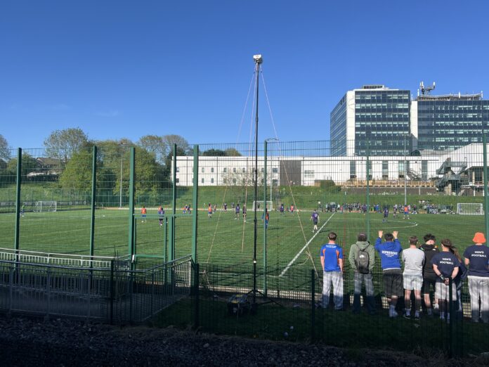Men's football Varsity game between Derby University and University of Hertfordshire.